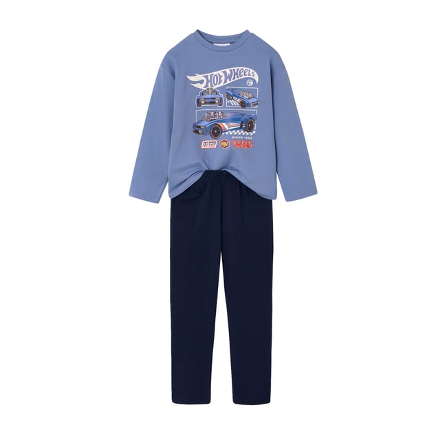 Pyjama Hot Wheels bleu chambray <span itemprop=