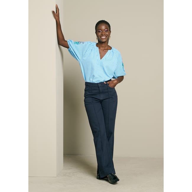 Pantalon large surpiqûres - LOLALIZA