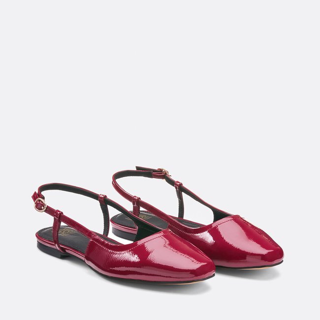 Балетки лакированные с открытым задником - LA REDOUTE COLLECTIONS