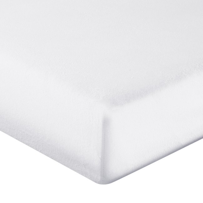 Protège-matelas imperméable en coton bonnet 30 cm PROTECT Couleur blanc <span itemprop=