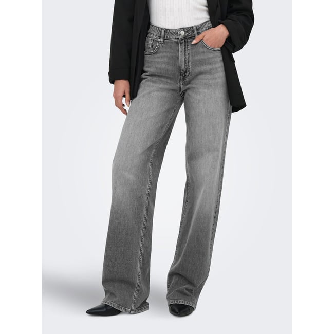 Jean À Jambe Large medium grey denim <span itemprop=