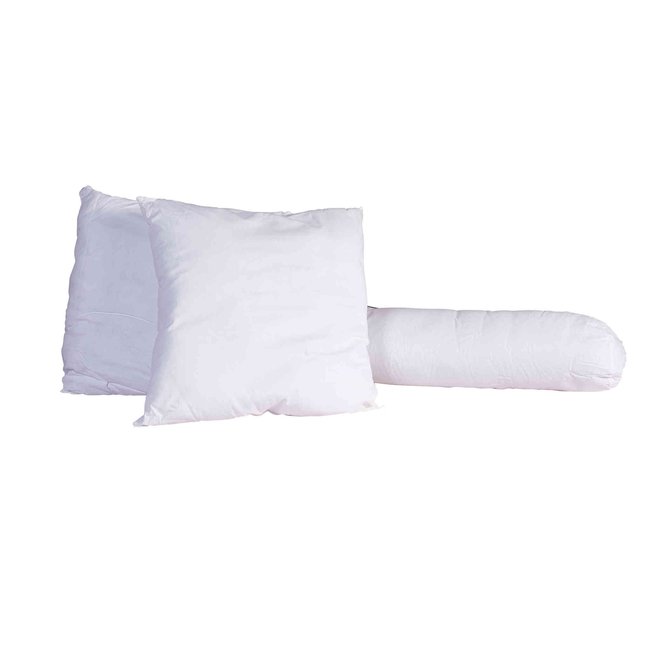 Pack traversin et oreiller antiacariens Couleur blanc <span itemprop=