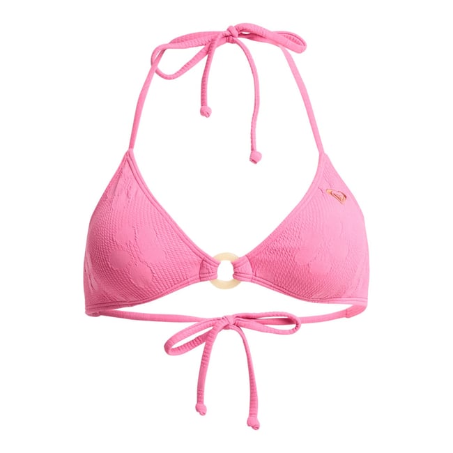 Haut de maillot de bain bikini triangle. rose sangria sunset <span itemprop=