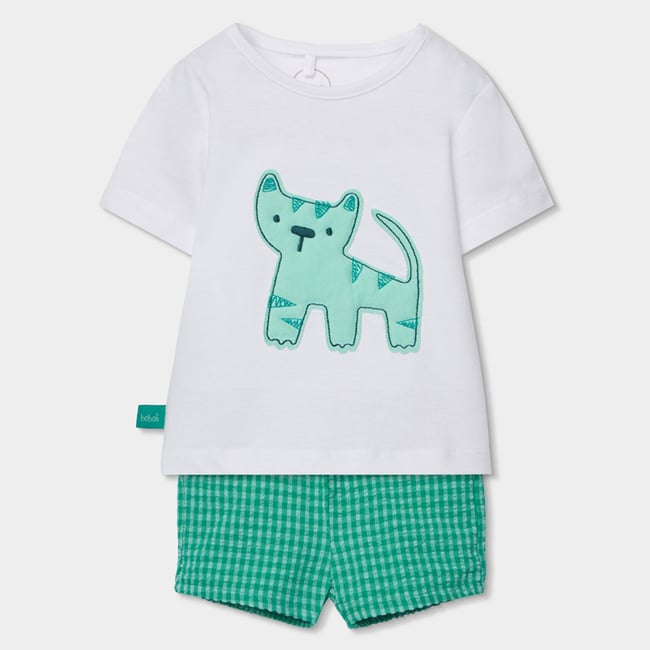 Ensemble pour bébé blanc <span itemprop=