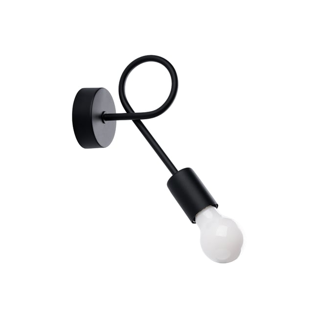 Applique Acier Noir E27 1 Levar Couleur noir <span itemprop=
