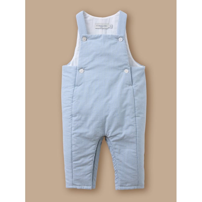 Salopette imprimée vichy vichy bleu <span itemprop=