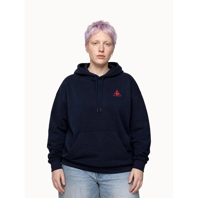 Sweat à capuche relax L'Amour du Sport en molleton gratté L'AMOUR DU SPORT blue <span itemprop=