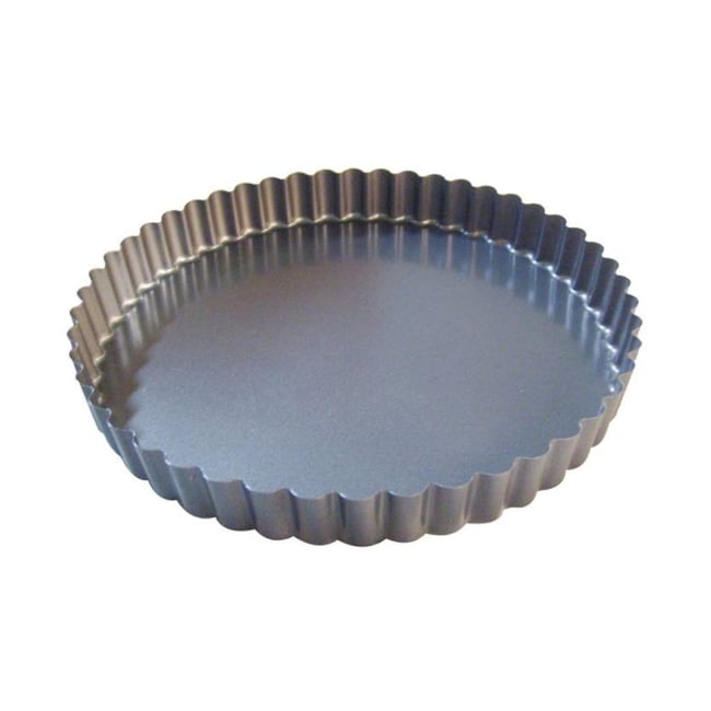 Moule à tarte acier revêtu d32 x h3 cm gris <span itemprop=