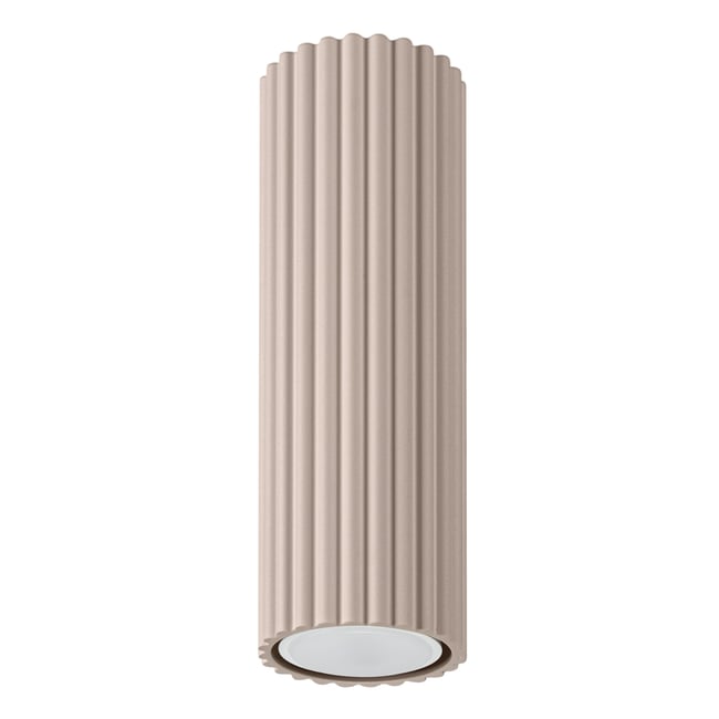 Plafonnier Aluminium Taupe GU10 1 Karbon Couleur marron <span itemprop=