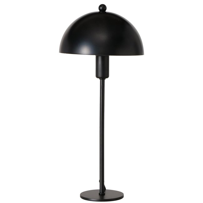 Lampe à poser champignon en métal noir 18x18x41cm Couleur noir <span itemprop=