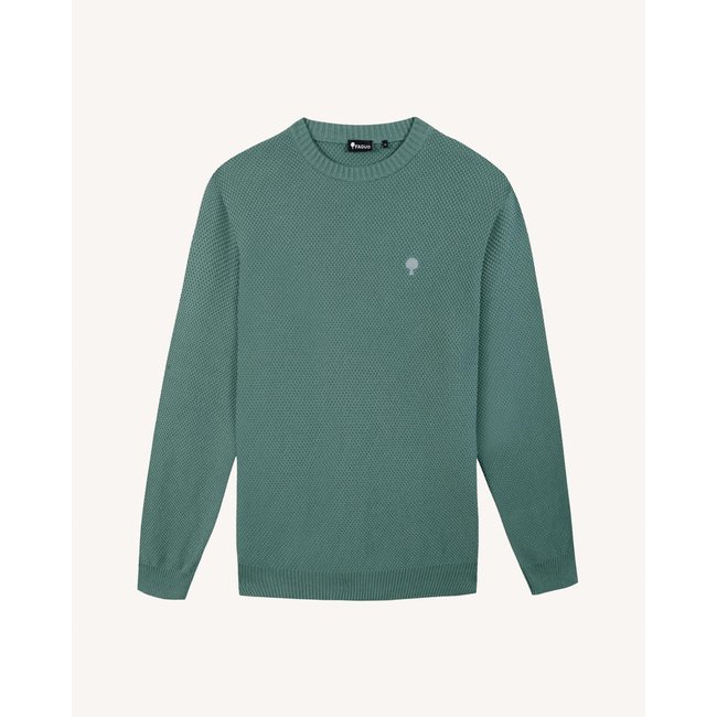 Pull broderie arbre OPALE OPALE vert d'eau <span itemprop=