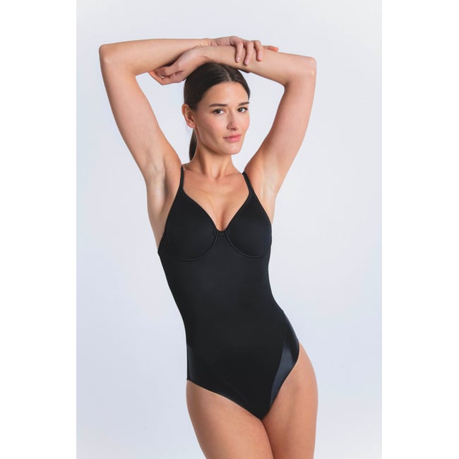 Body avec armatures en microfibre NUAGE PUR noir <span itemprop=