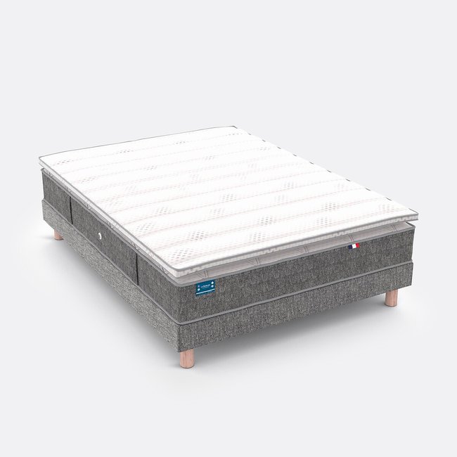 Memory Foam Mattress Topper, white/grey, LA REDOUTE INTERIEURS