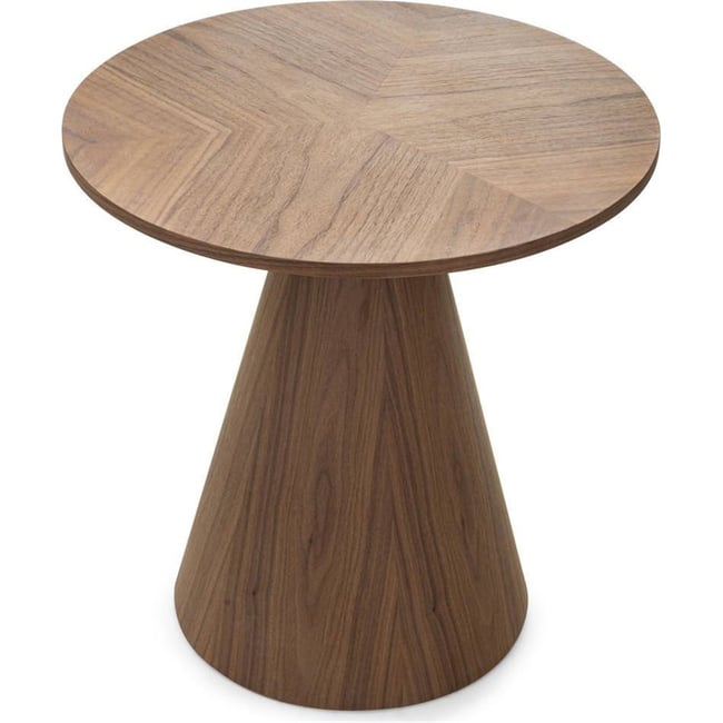 Table d'appoint ronde, OREZ Couleur noyer <span itemprop=