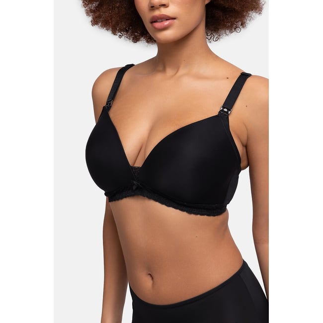 Reggiseno da allattamento senza ferretto May nero  DORINA