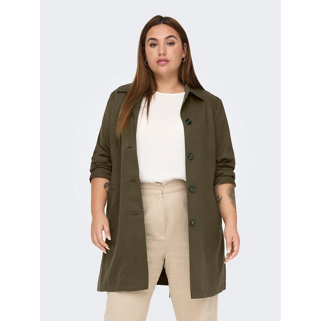 Short Trench Coat with Tie Waist