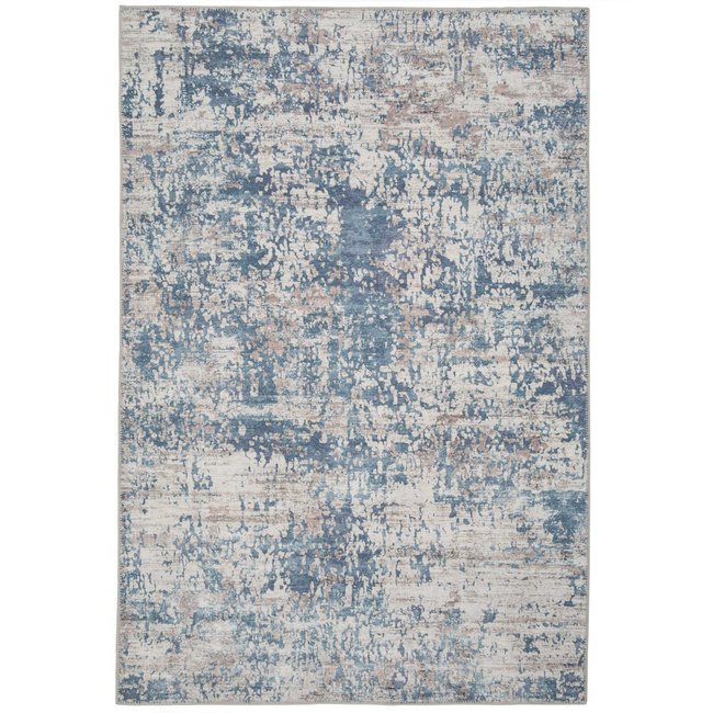Tapis traditonnel, effet délavé, lavable DASH Couleur bleu <span itemprop=