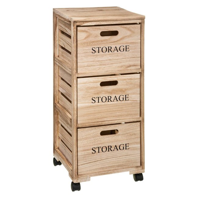 Tour 3 portes à roulettes enois CAGETTE Couleur beige <span itemprop=