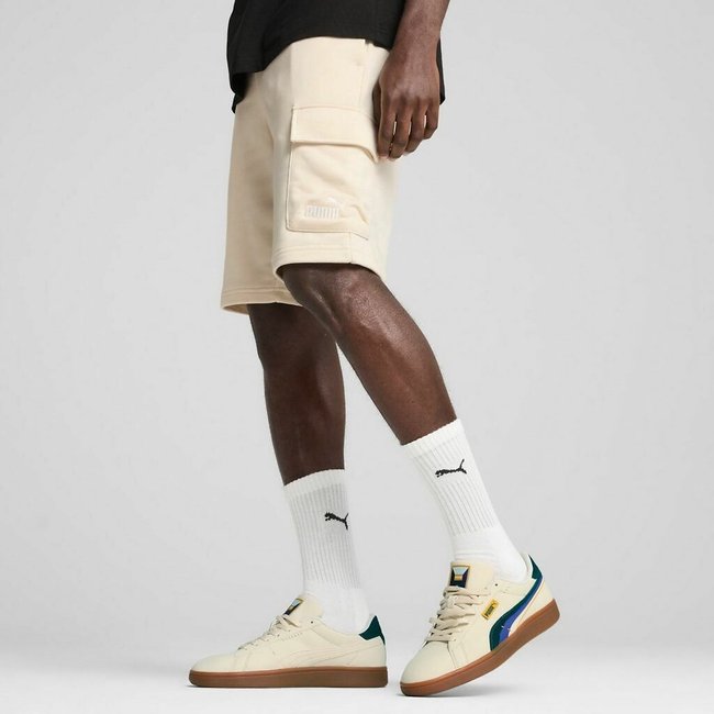 Short essentiel cargo en coton  crème <span itemprop=
