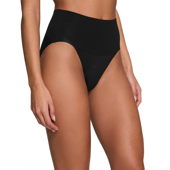 Culotte taille haute en coton Supima® Undie‑tectable® SPANXsupersmooth™ noir very black <span itemprop=