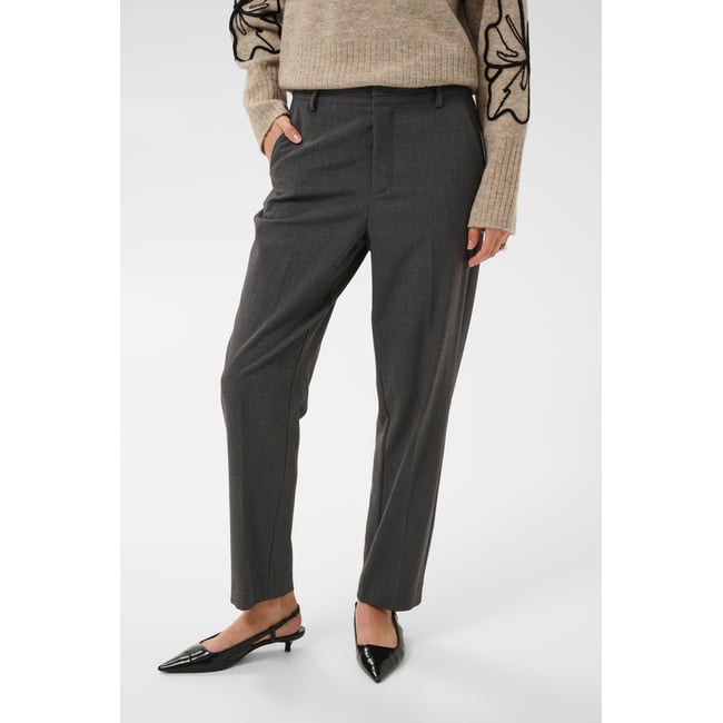 Pantalon de costume gris dark grey melange <span itemprop=