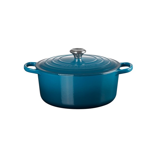 Cocotte ronde deep teal <span itemprop=
