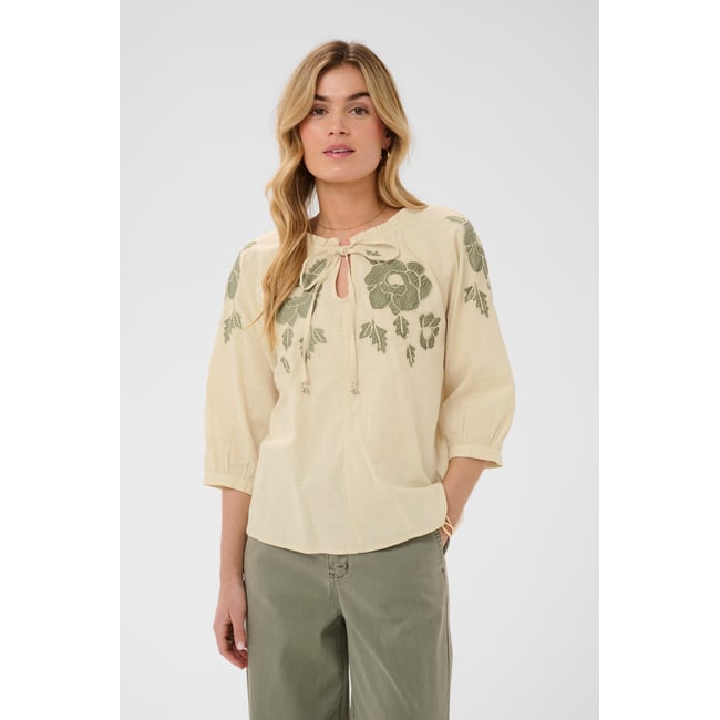 Blouse à manches longues beige bleached sand <span itemprop=
