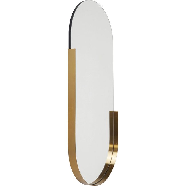 Miroir Hipster ovale 114x50cm Couleur or <span itemprop=