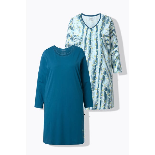 Grands t-shirts en lot de 2 pétrol <span itemprop=