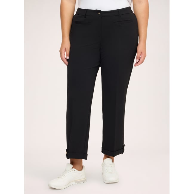 Pantalon court avec revers et bouton - FIORELLA RUBINO