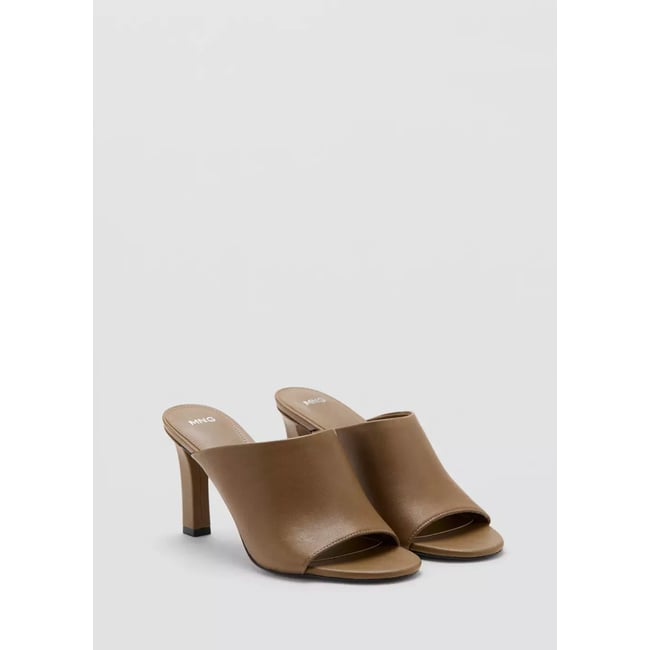 Sandales cuir talon kaki <span itemprop=
