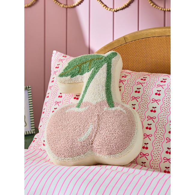 Coussin cerise rose <span itemprop=
