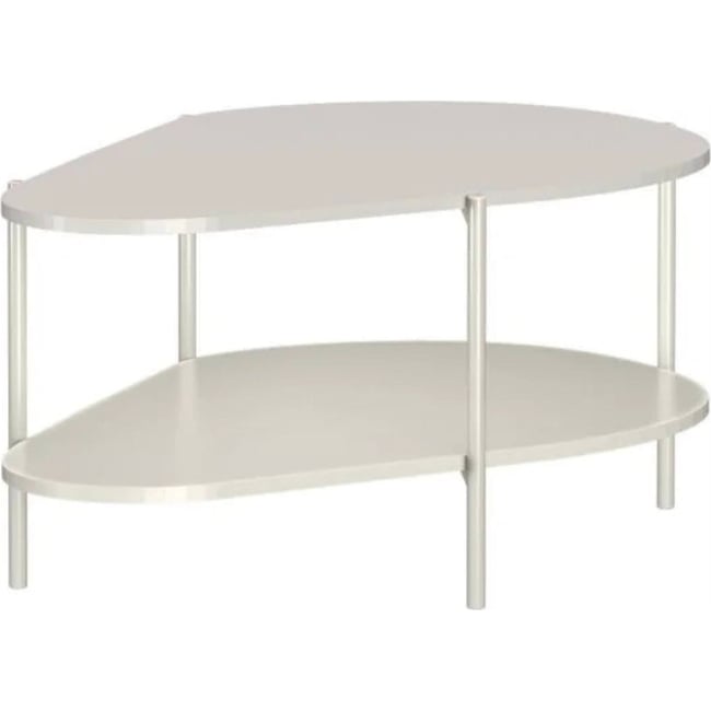 Table basse organique MALUMI métal avec tablette - RECOLLECTION