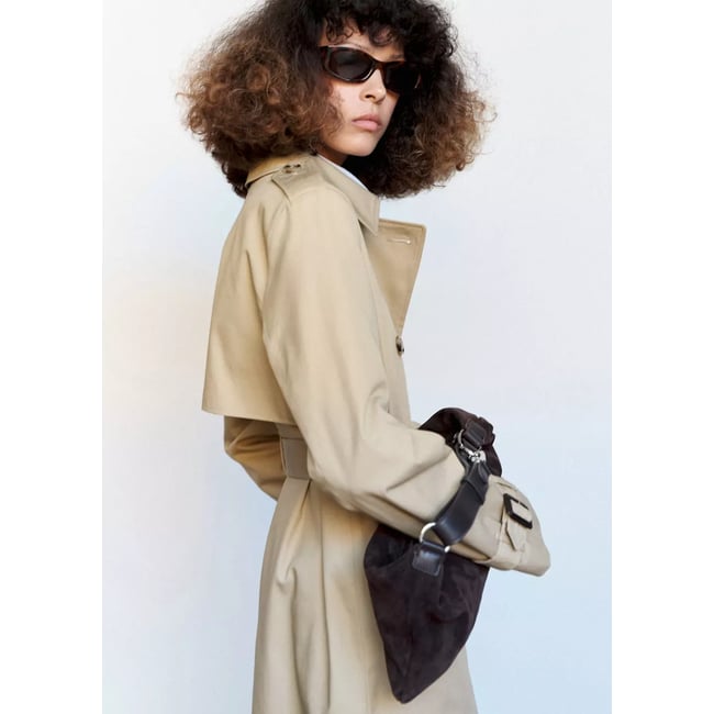 Trench à col chemise avec boucles - MANGO