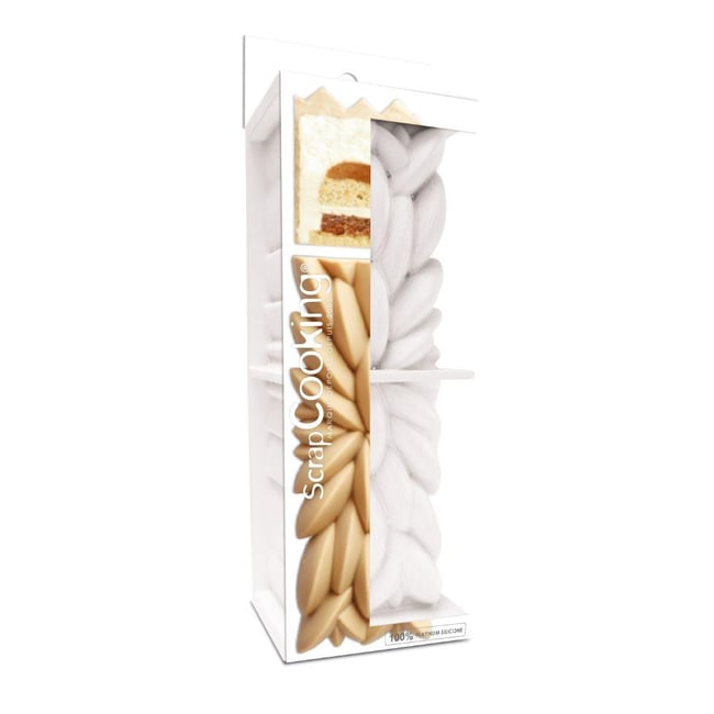 Moule Silicone Bûche 3D Instant blanc <span itemprop=