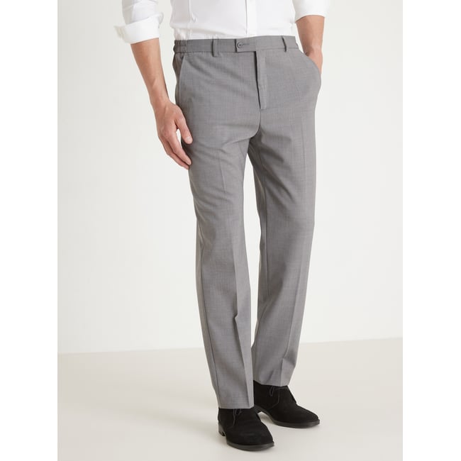 Pantalon ville élastiqué gris <span itemprop=