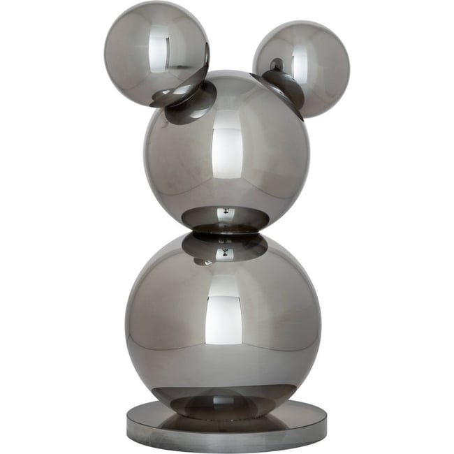 Objet décoratif ours en cristal Couleur argent fumé <span itemprop=