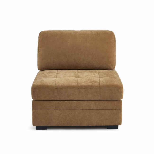 Chauffeuse 1 place en tissu  BILLIE Couleur ecureuil <span itemprop=