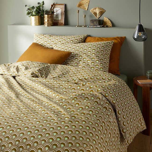 Caletta Cotton Bed Set with Rectangular Pillowcase, printed, LA REDOUTE INTERIEURS