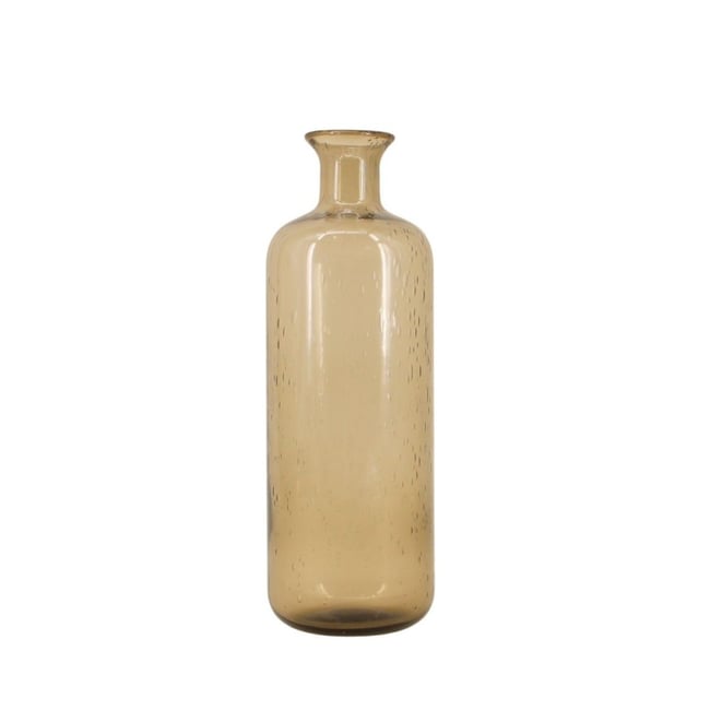 Vase en verre bulles, H30cm Couleur marron <span itemprop=