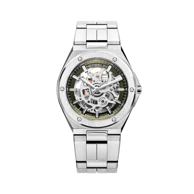 Montre Analogique  CAP CAMARAT argenté kaki argenté <span itemprop=