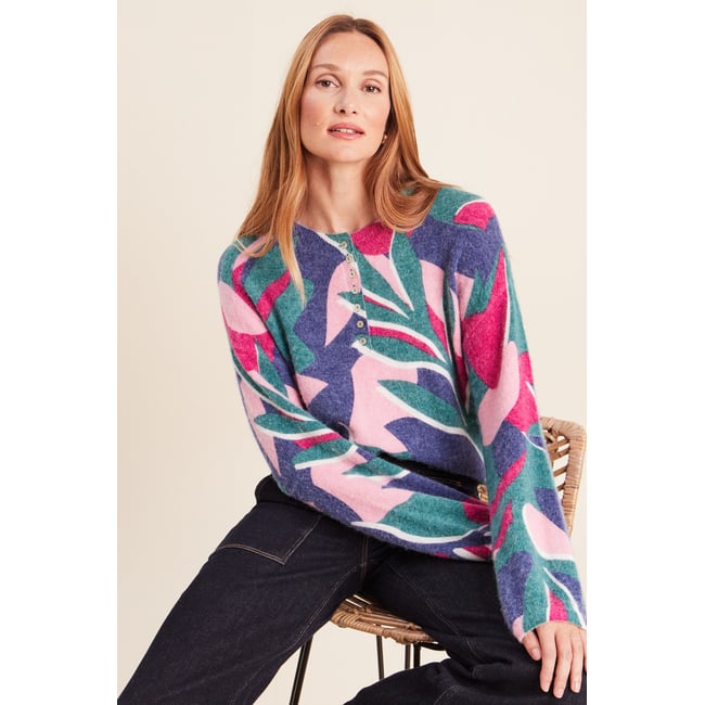 Pull col tunisien bleu <span itemprop=