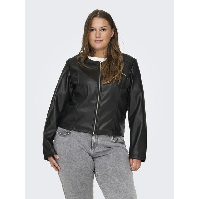 Veste en similicuir ONLY CARMAKOMA black <span itemprop=