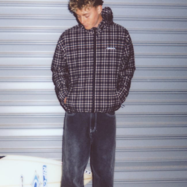 Veste ARCHIVE DWR Plaid dark navy <span itemprop=