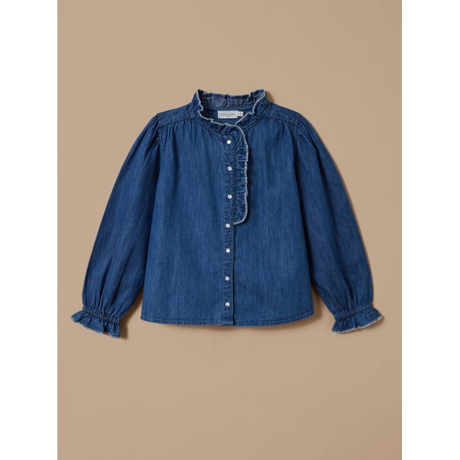 Chemise en denim denim bleu <span itemprop=