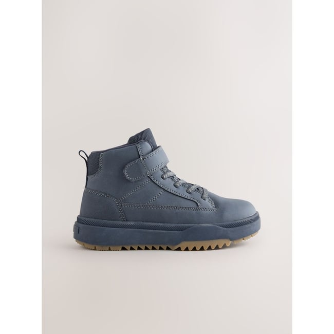 Bottines montantes imperméables doublées bleu marine <span itemprop=