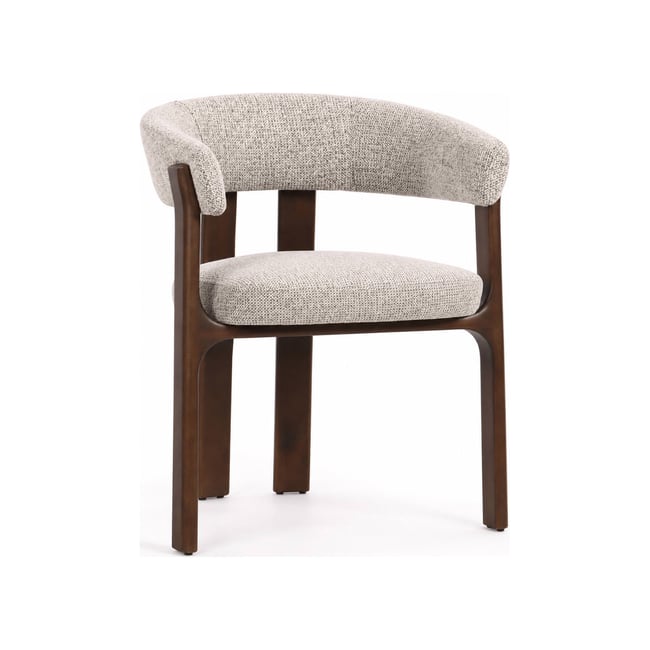 Chaise de salle à manger en tissu et hêtre Couleur moka chiné <span itemprop=