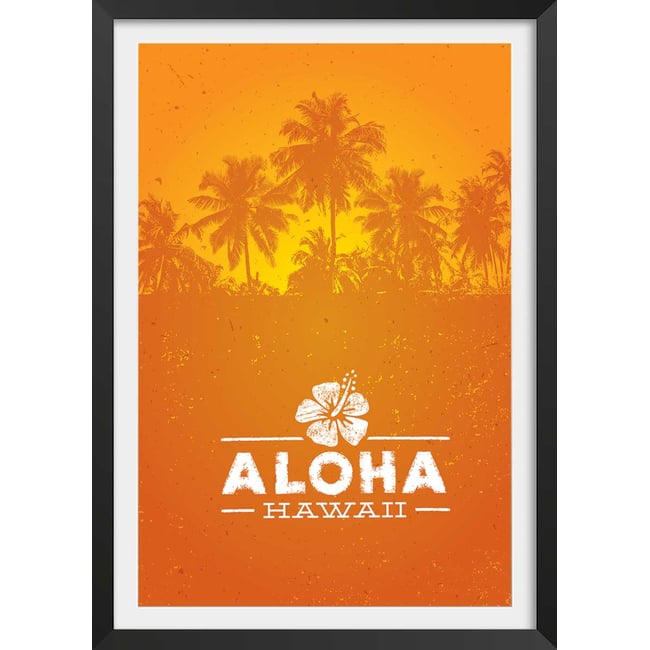 Affiche aloha hawaï - HEXOA