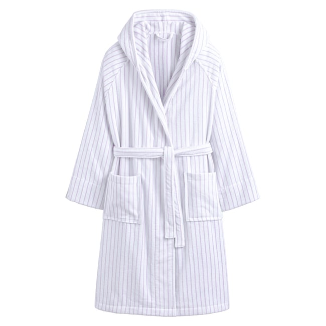 Peignoir à Capuche Coton Éponge Noir Star And Stripes - Robe De Bain Douce