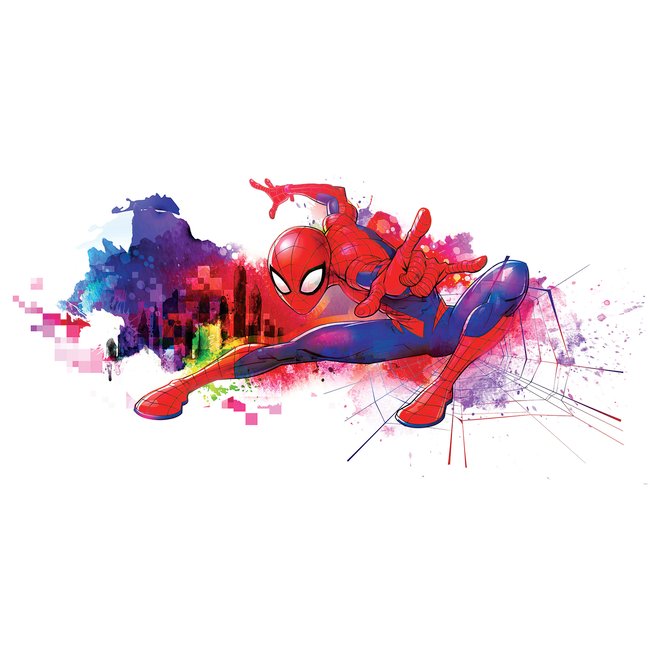 Papier peint Komar - Spider-Man Graffiti Art - 300 x 150 cm Couleur multicolore <span itemprop=